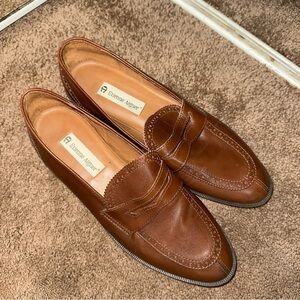 Etienne Aigner Brown Leather Loafers